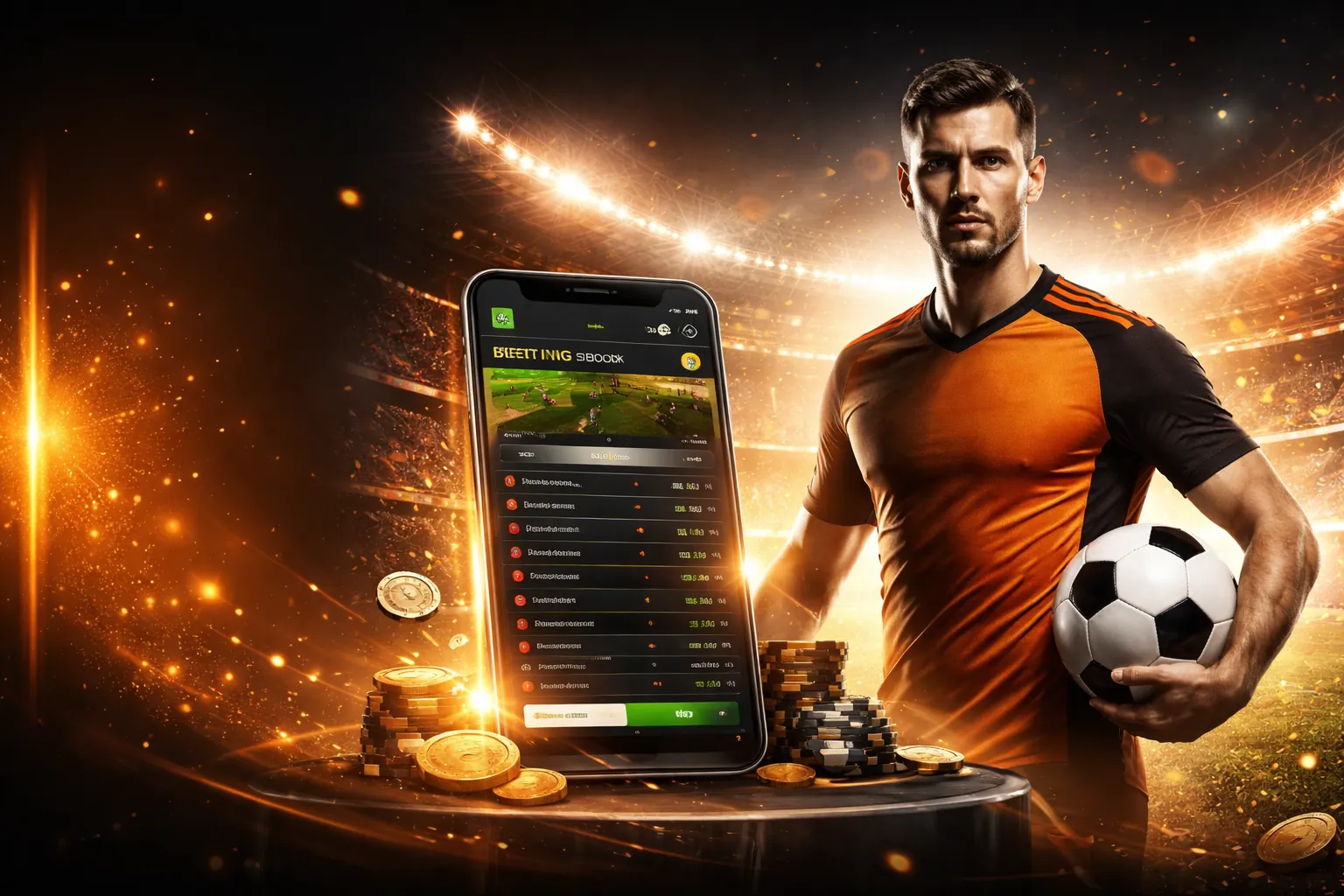 Hình nền 1xBet với các môn thể thao và casino